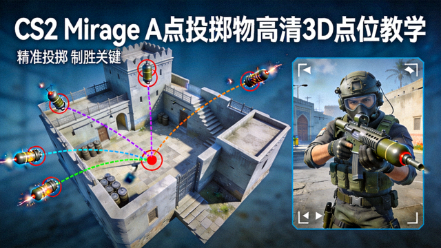 CS2 Mirage A点投掷物高清3D点位教学视频封面